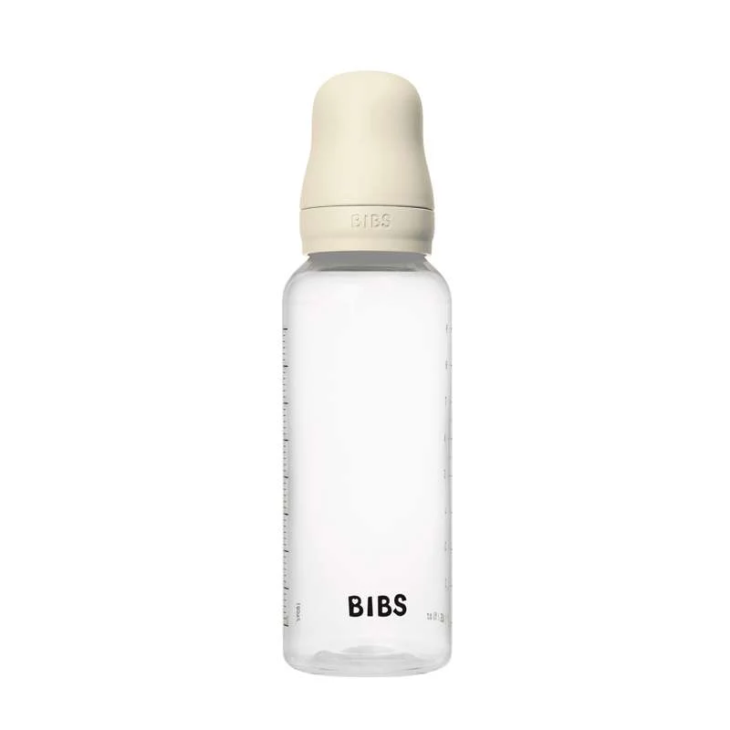 BIBS Bottle - Sutteflaskesæt - Plastik - Latex/Medium Flow/Rund - 270 ml. - Ivory