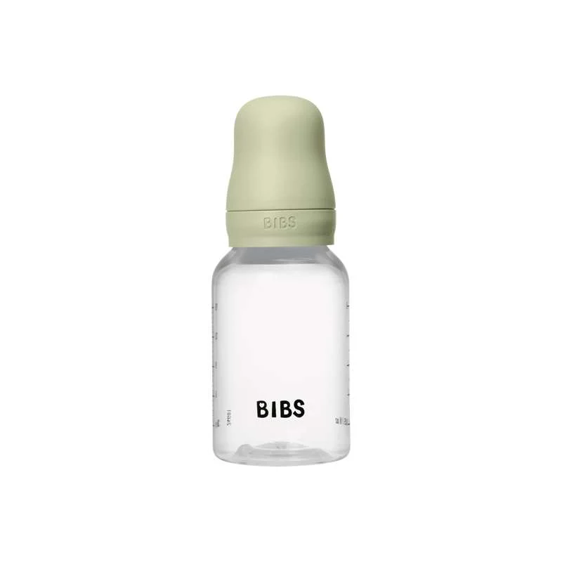 BIBS Bottle - Sutteflaskesæt - Plastik - Silikone/Slow Flow/Rund - 150 ml. - Sage