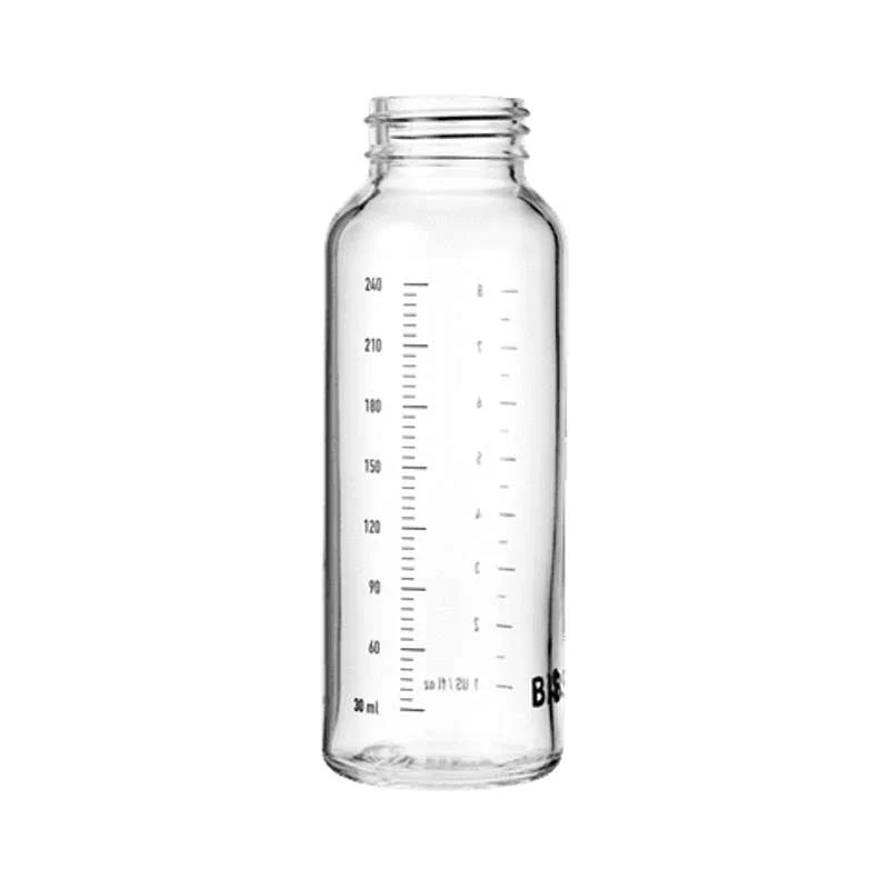 BIBS Bottle - Tilbehør - Stor Sutteflaske - Glas - 240 ml.