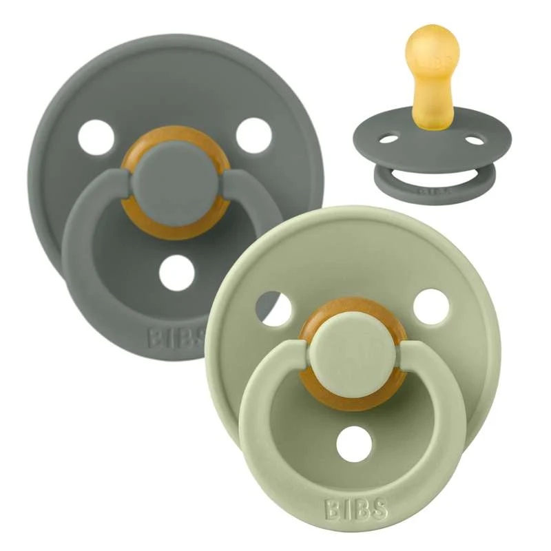 Bibs Okrugla Colour Duda - 2-Pak - vel. 2 - prirodni kaučuk - Bor/Sage