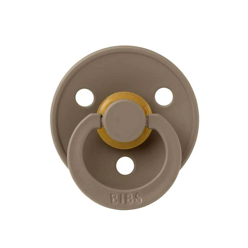 Bibs Okrugla Colour Duda - 2-Pak - vel. 3 - prirodni kaučuk - Vanilija/Tamni hrast