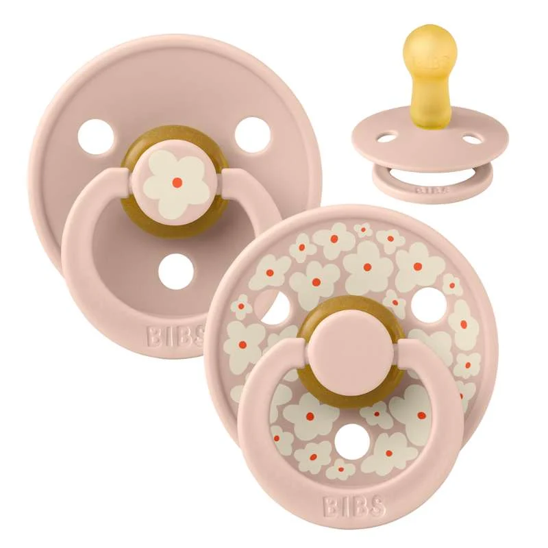 Bibs Okrugla Colour Duda - 2-Pak - vel. 2 - prirodni kaučuk - Studio - Jasmine - Blush/Blush