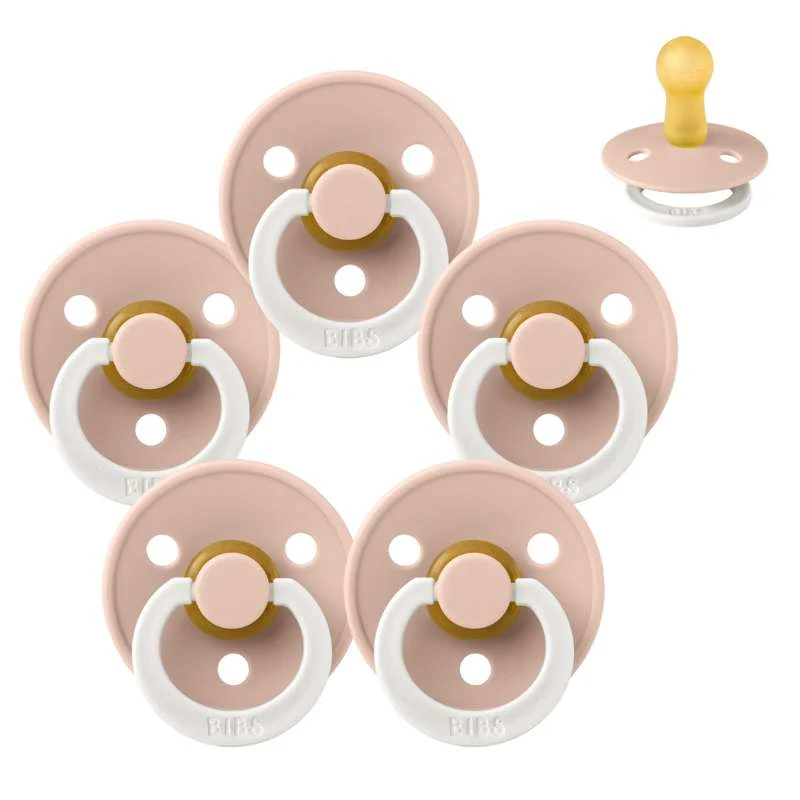 Bibs Okrugla Colour Duda - Sampak - 5 kom. - vel. 2 - GLOW - Blush