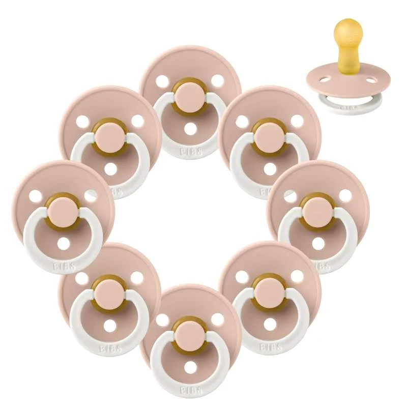 Bibs Okrugla Colour Duda - Sampak - 8 kom. - vel. 2 - GLOW - Blush