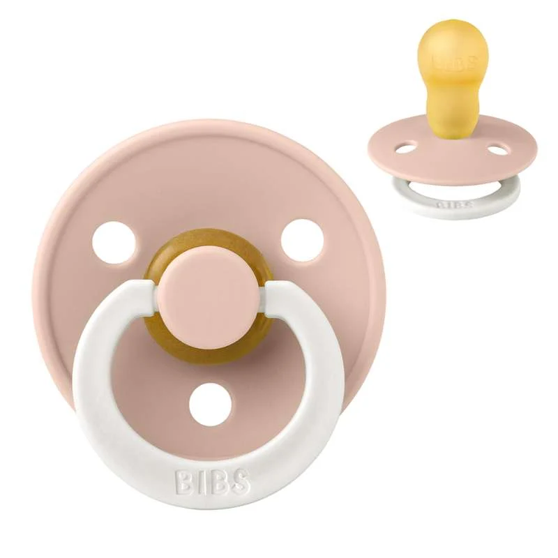 Bibs Okrugla Colour Duda - vel. 3 - prirodni kaučuk - GLOW - Blush