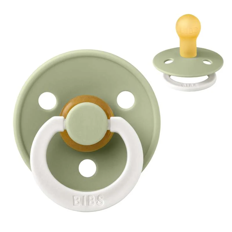 Bibs Okrugla Colour Duda - vel. 1 - prirodni kaučuk - GLOW - Sage