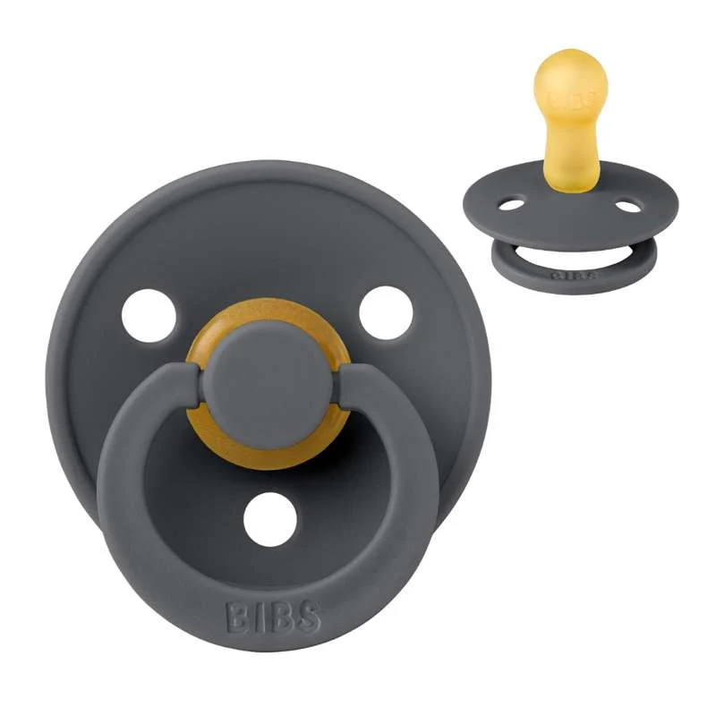Bibs Okrugla Colour Duda - vel. 2 - prirodni kaučuk - Kovani metal