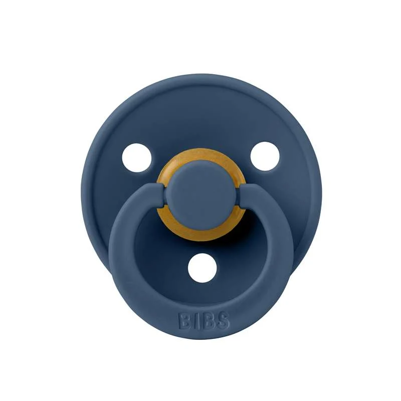 Bibs Okrugla Colour Duda - vel. 2 - prirodni kaučuk - Čelično cobalt