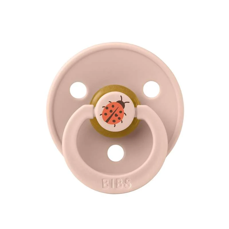 BIBS Rund Colour Sut - Str. 2 - Naturgummi - Studio - Ladybug - Blush