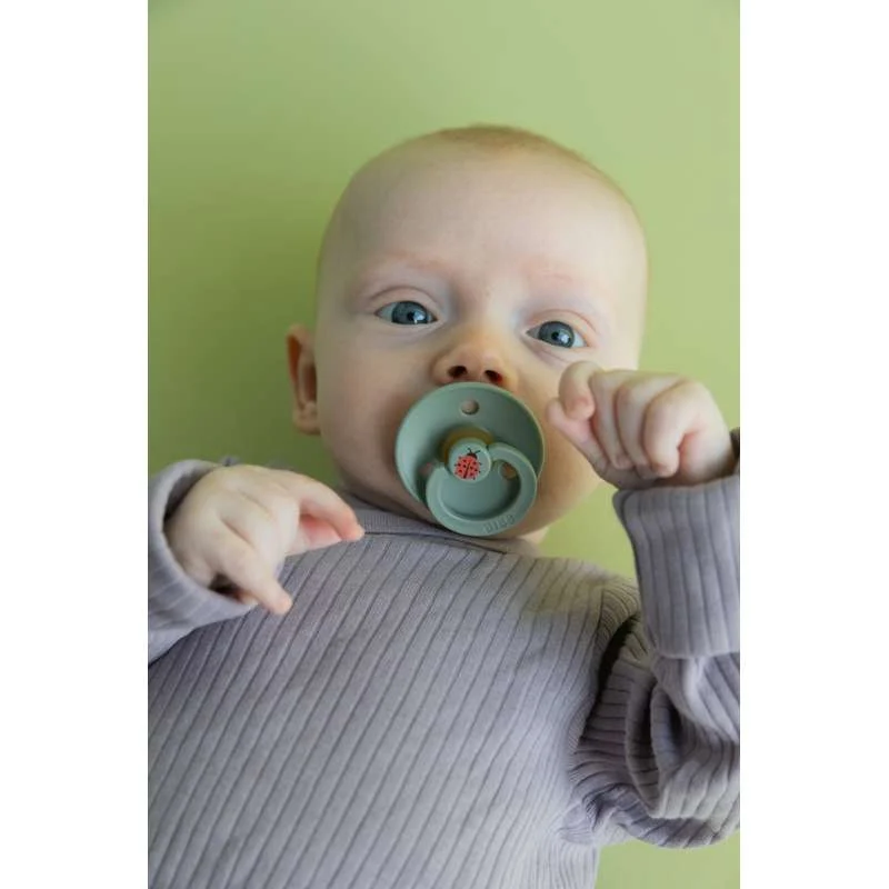 BIBS Rund Colour Sut - Str. 2 - Naturgummi - Studio - Ladybug - Sage