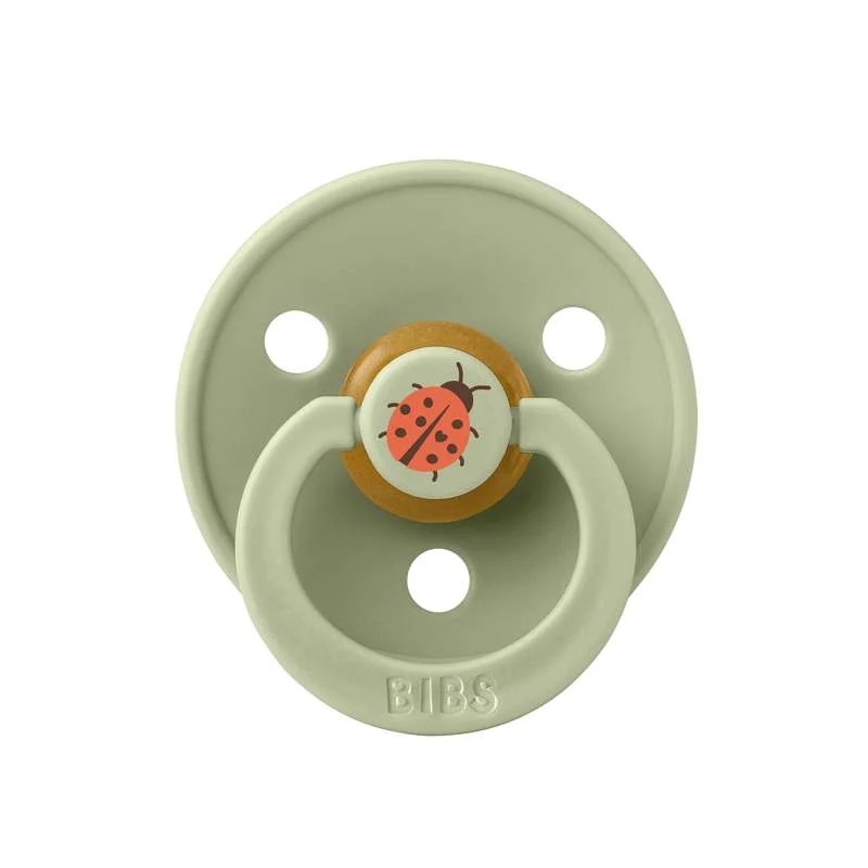 BIBS Rund Colour Sut - Str. 2 - Naturgummi - Studio - Ladybug - Sage