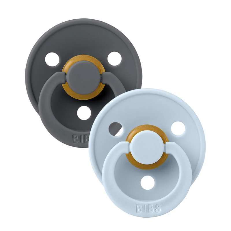 BIBS Simetrična boja Sut - 2-Pak - vel. 2 - prirodni kaučuk - Željezo/Beba cobalt