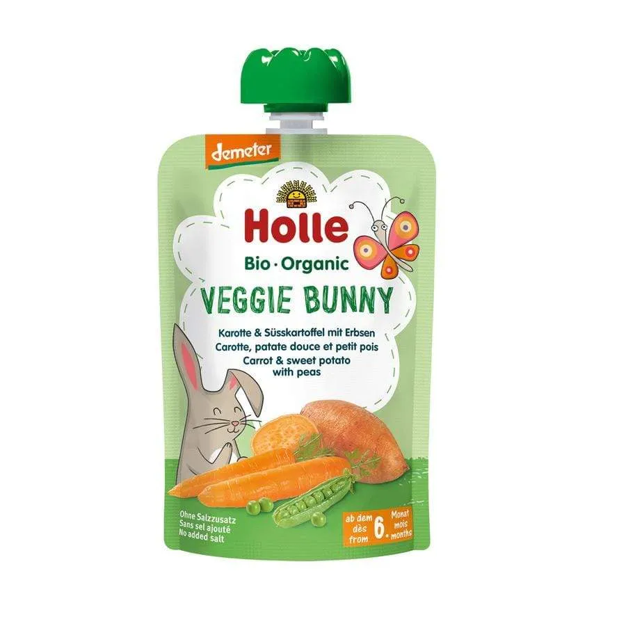 BIO Povrtni pire od mrkve, batata i graška Holle 100g