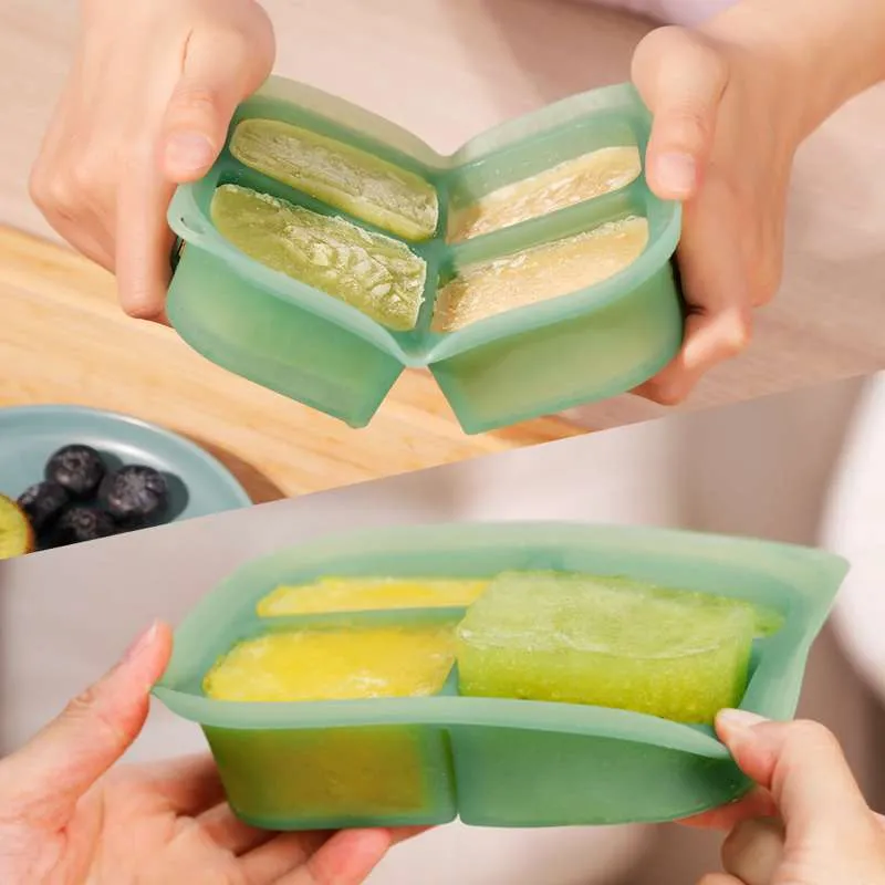 Haakaa Easy-Freeze Pladanj - 6 Utor - Zeleni grašak Compatible AA Devices