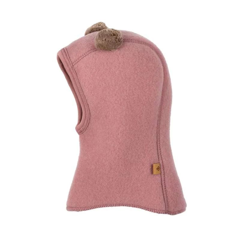 Čista Čista Elefant kapa s PomPoms - Vuna/Fleece - Sjenovita ruž Pyrex
