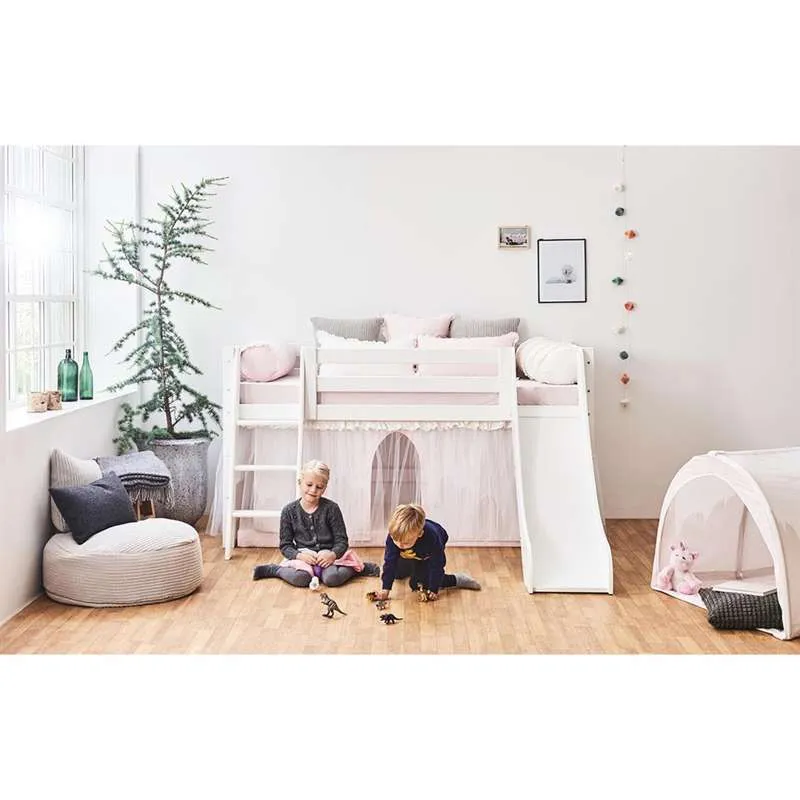 Hoppekids Forhæng Til Seng - WINTER WONDERLAND m. Tyl - Flere Størrelser