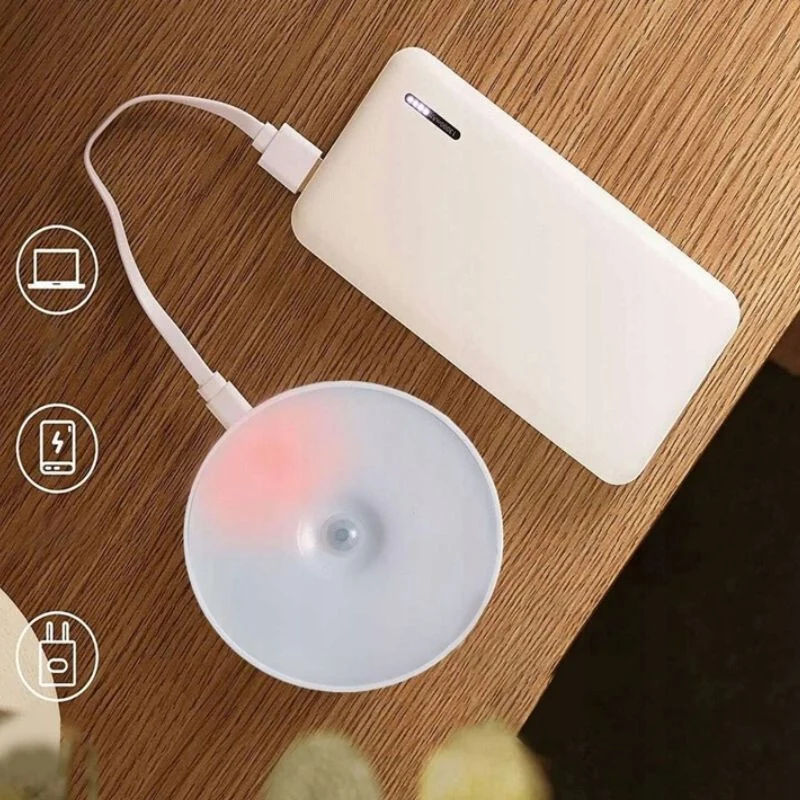 2 kom LED noćnih lampi s detektorom pokreta i 16 LED dioda – USB, žuto svjetlo
