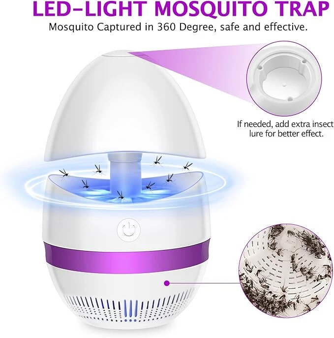 SUNNEST Električna LED Lampa Protiv Komaraca - Bijela, Unutarnja Zamka za Kukce