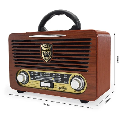 Retro radio sa Bluetoothom USB AUX i SD karticom