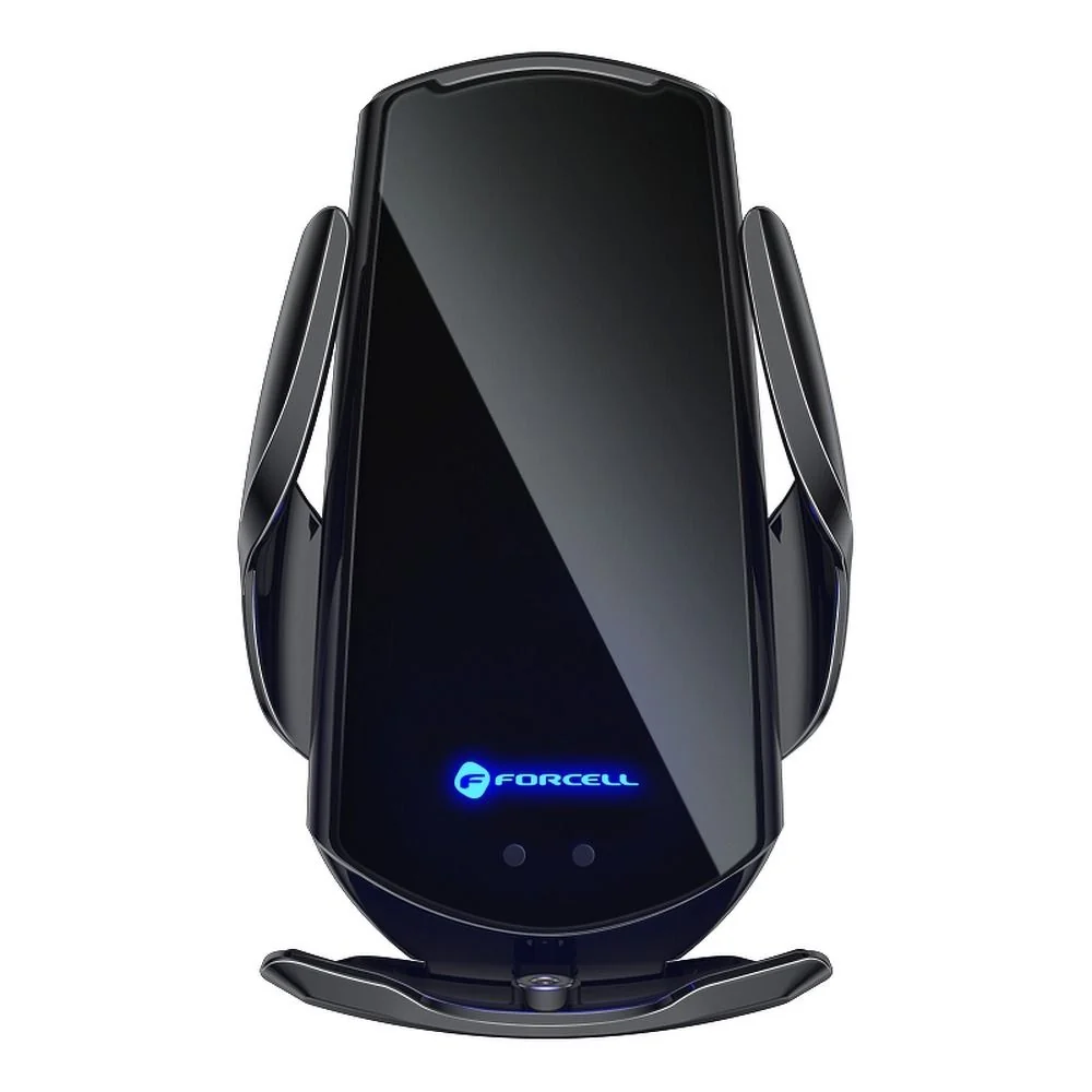 FORCELL auto držč s bežičnom punjenjenjem sa automatskim senzorom + magnetski adapteri HS1 15W crni