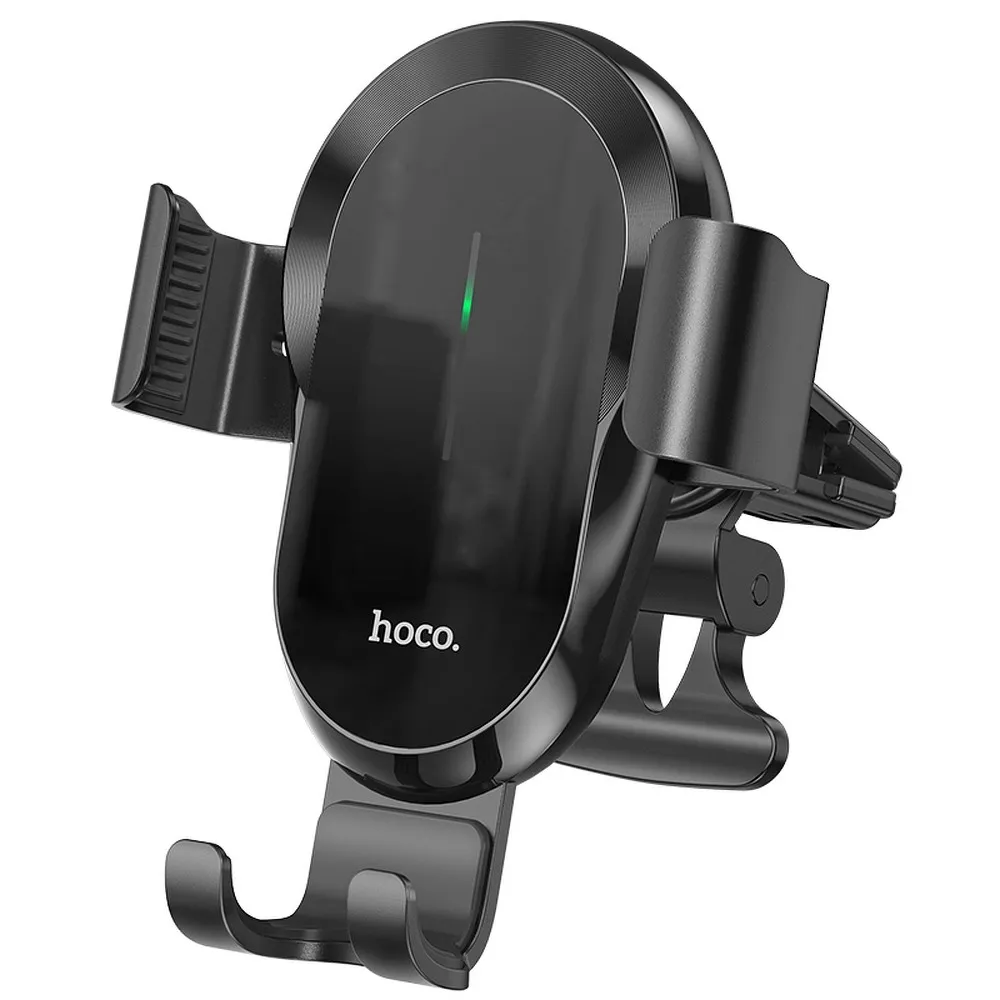HOCO auto držč s bežičnim punjenjem na ventilacijski otvor 15W CA105 crni