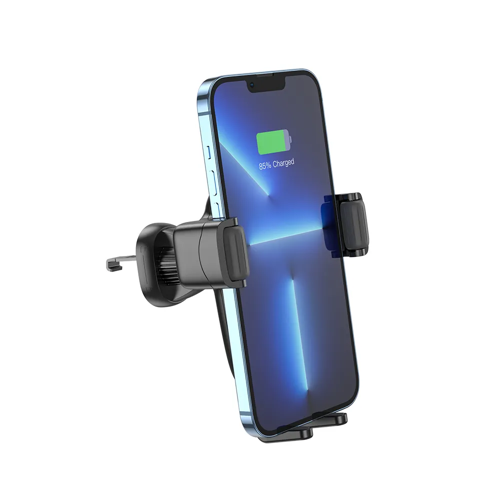 HOCO auto držč za ventilacijsku rešetku s automatskim induktivnim punjenjem 15W HW01 Pro crni