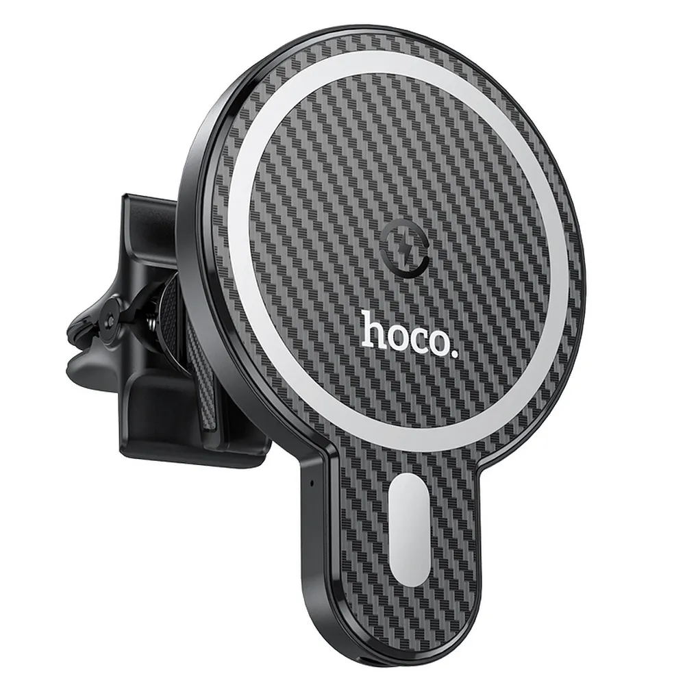 HOCO auto držč za ventilacijsku rešetku s induktivnim punjenjem podržava punjenje s MagSafe 15W CA85 crna