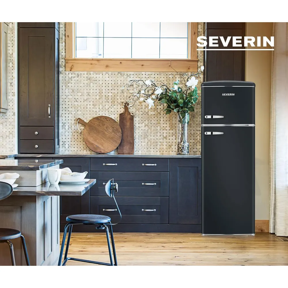 Severin Retro samostojeći hladnjak, crni, 246 L, RKG 8984