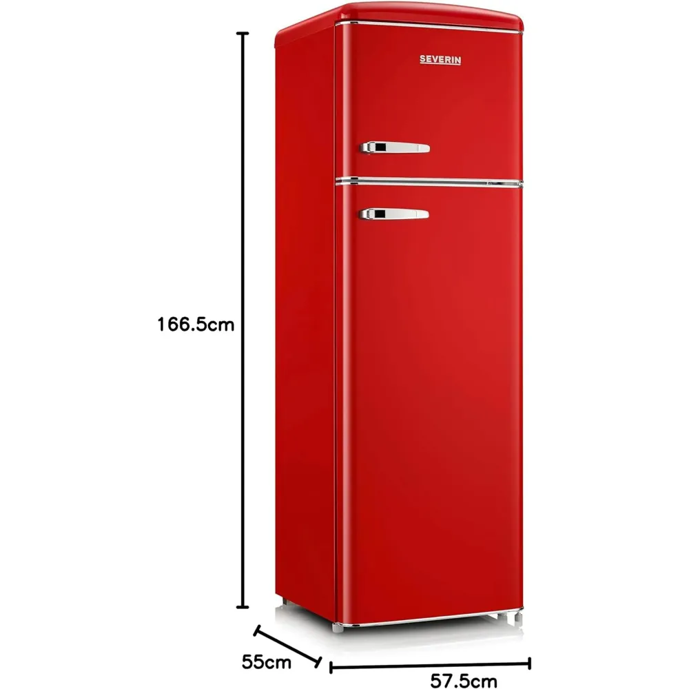 Severin Retro samostojeći hladnjak, crveni, 246 L, RKG 8983