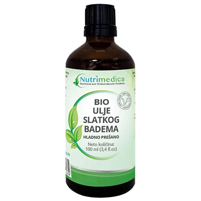 BIO Ulje slatkog badema hladno prešano Nutrimedica 100ml