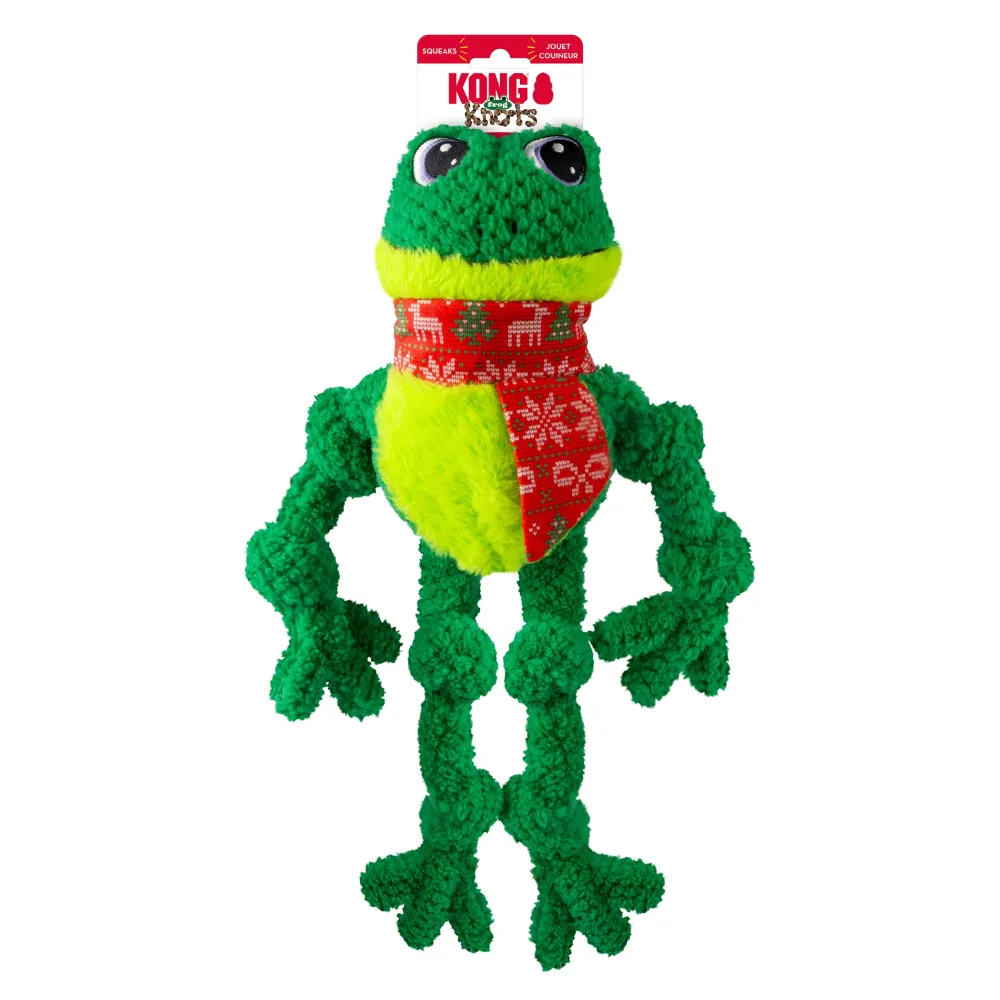 KONG igračka za pse Holiday Knots Frog L/XL, 44,4x40x10cm
