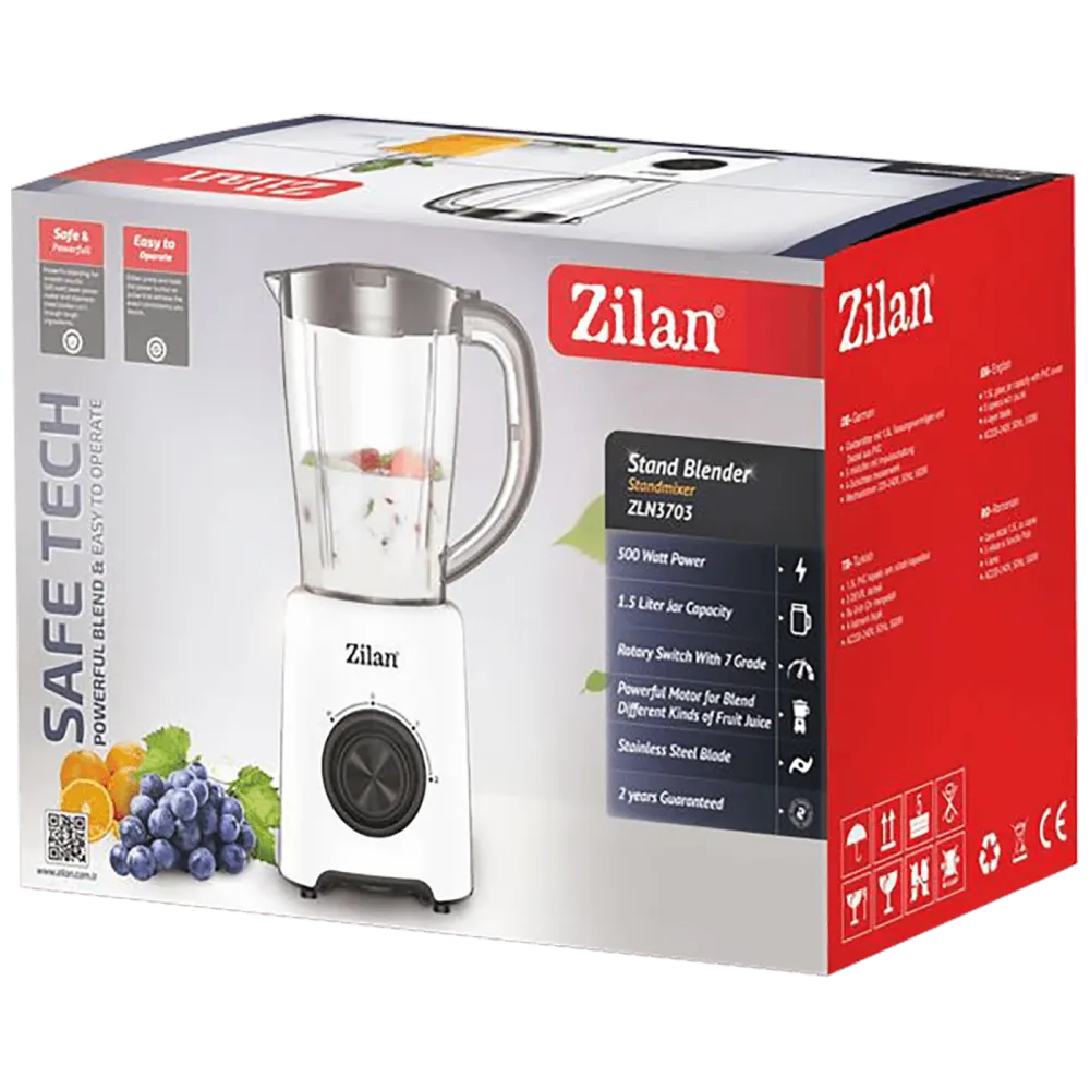 Zilan Blender zapremina 1.5 lit., 500 W, 2 brzina + pulse - ZLN3703