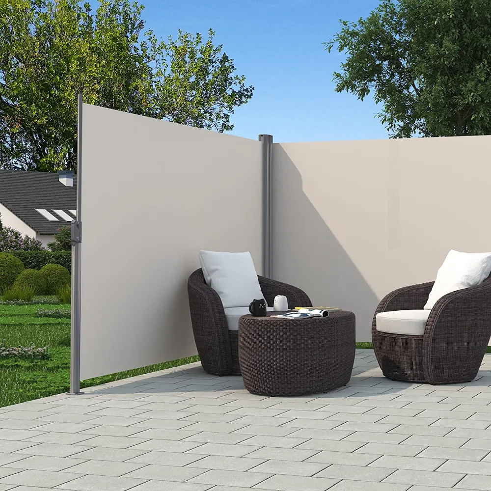 Dvostrana, razvlačna tenda 160 x 600 cm, bež