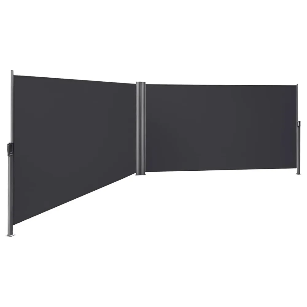 Dvostrana, razvlačna tenda 160 x 600 cm, siva