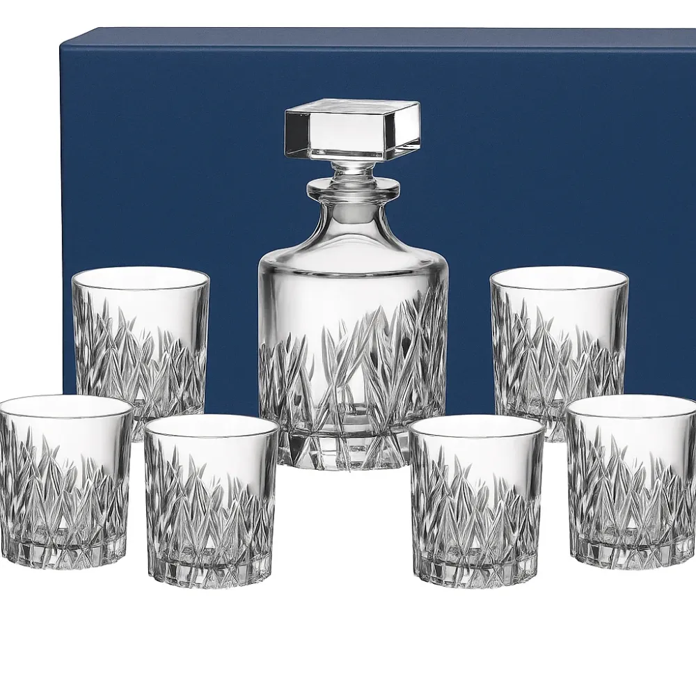 Crystal Bohemia Wicker whiskey set 1+6 – boca i čše od češkog kristala