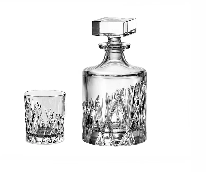 Crystal Bohemia Wicker whiskey set 1+6 – boca i čše od češkog kristala