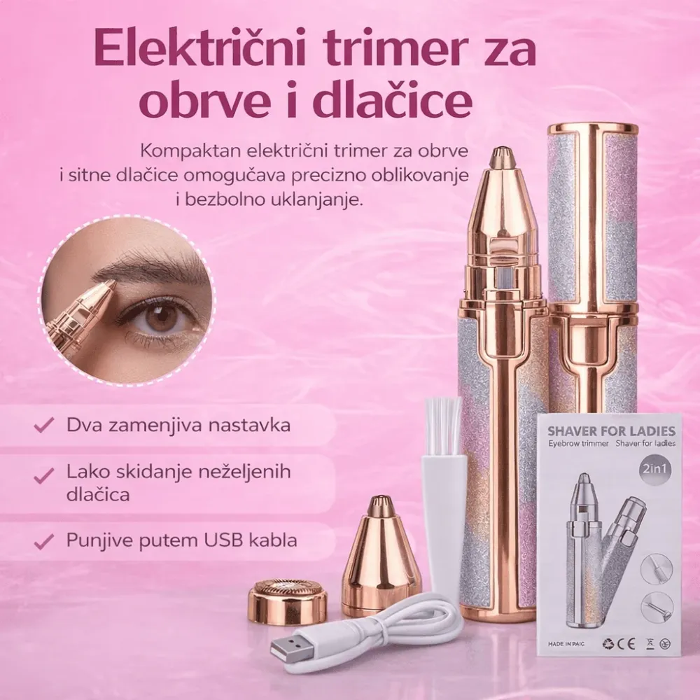Prenosni trimer za obrve