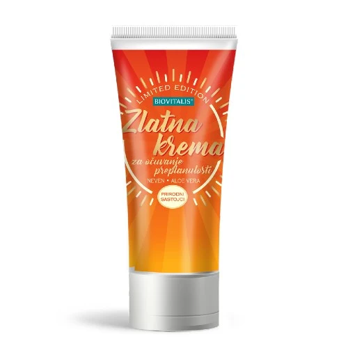 Zlatna krema za očuvanje preplanulog tena, 100 ml