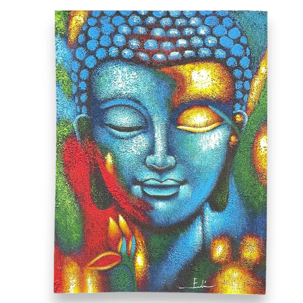 Slika Bude plavo i zlatno cvijeće 75x55cm