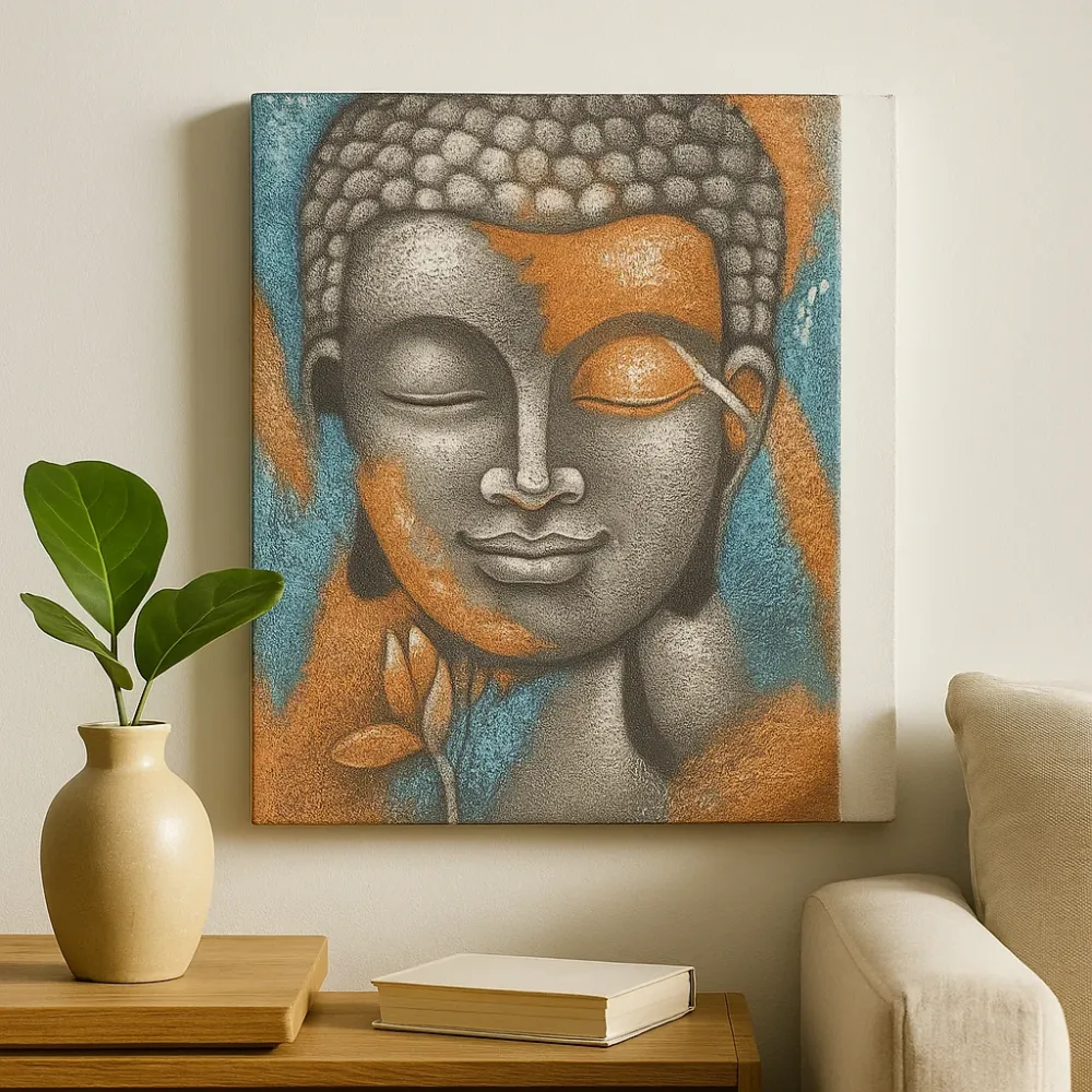 Slika Bude srebrna i ružičasto zlatna cvijet 75x55cm