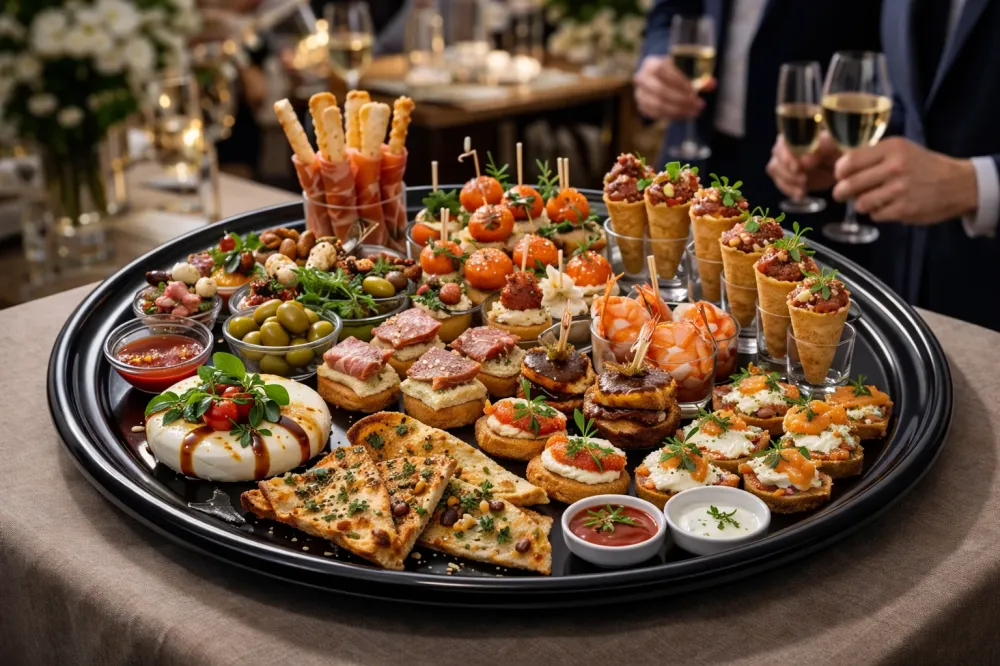 Porculanski tanjur crni Ø52 cm – profesionalni tanjur za buffet, catering i jumbo serviranje