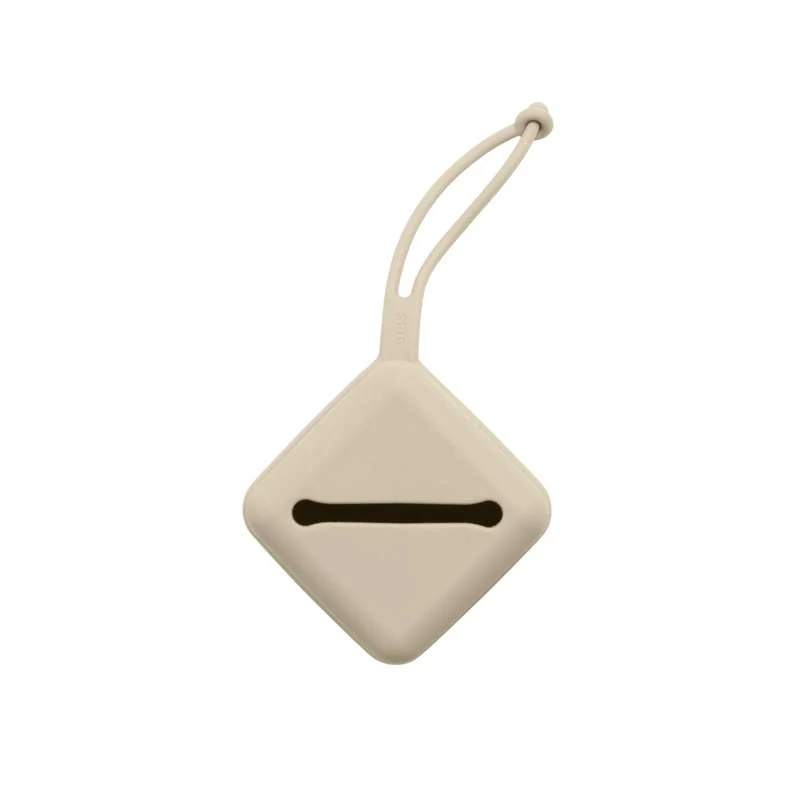 BIBS Accessories Pacifier Case - Silikone - Sutteboks m. Plads til 3 Sutter - Vanilla Nylon Weave Fabric