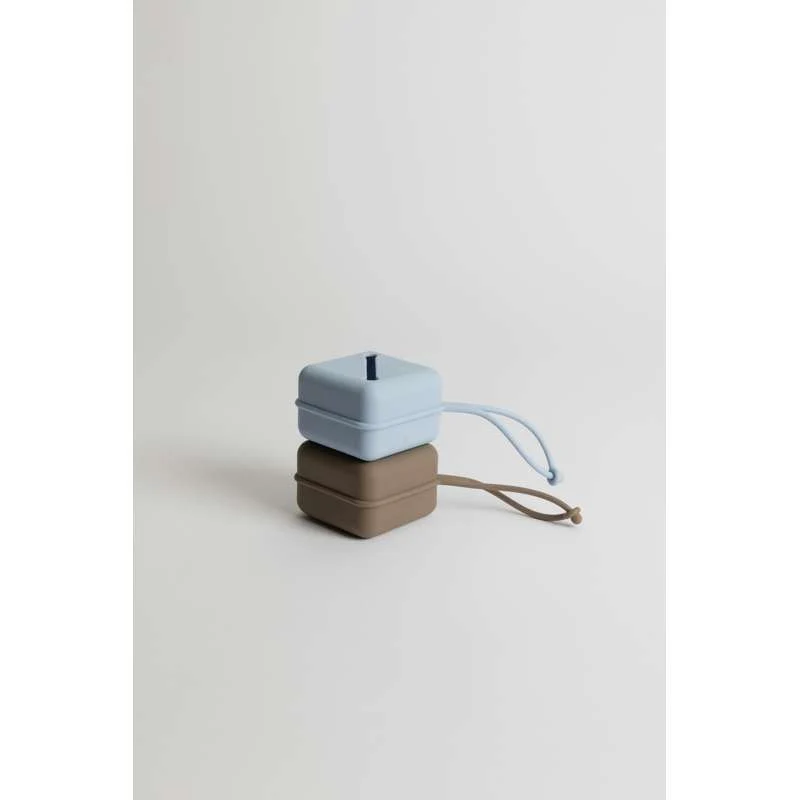 Tvrda ljuska EVA BIBS Accessories Pacifier Case - Silikone - Sutteboks m. Plads til 3 Sutter - Ebony Oak