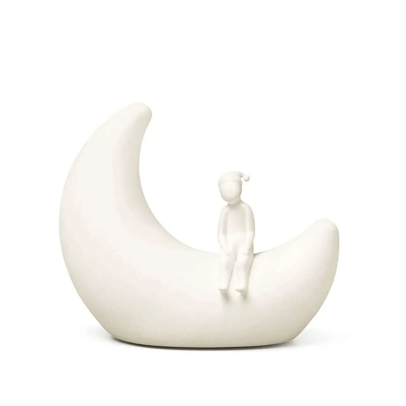 Cam Cam Copenhagen Noćna lampa - Mjesec - Off White Padlock Loop