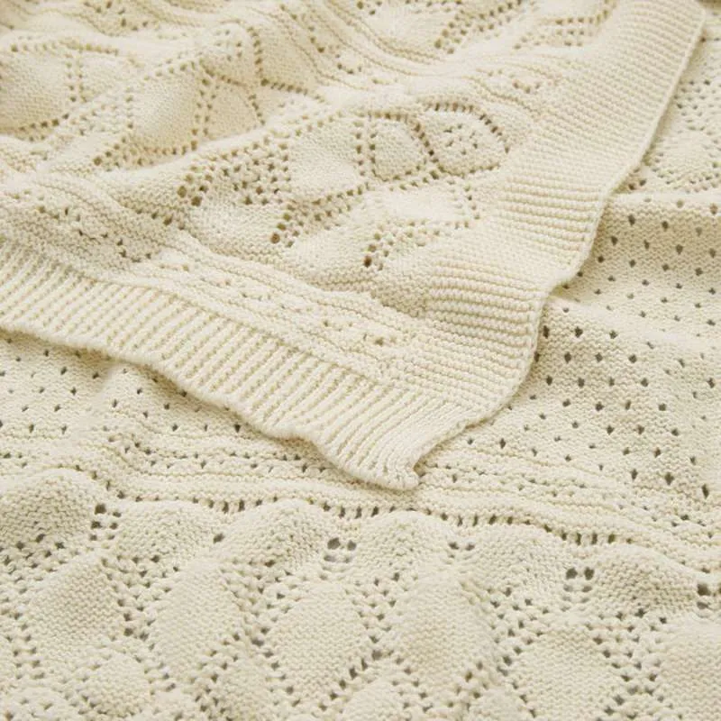 Cam Cam Copenhagen Pointelle pletena majica - Beba - GOTS - Off White