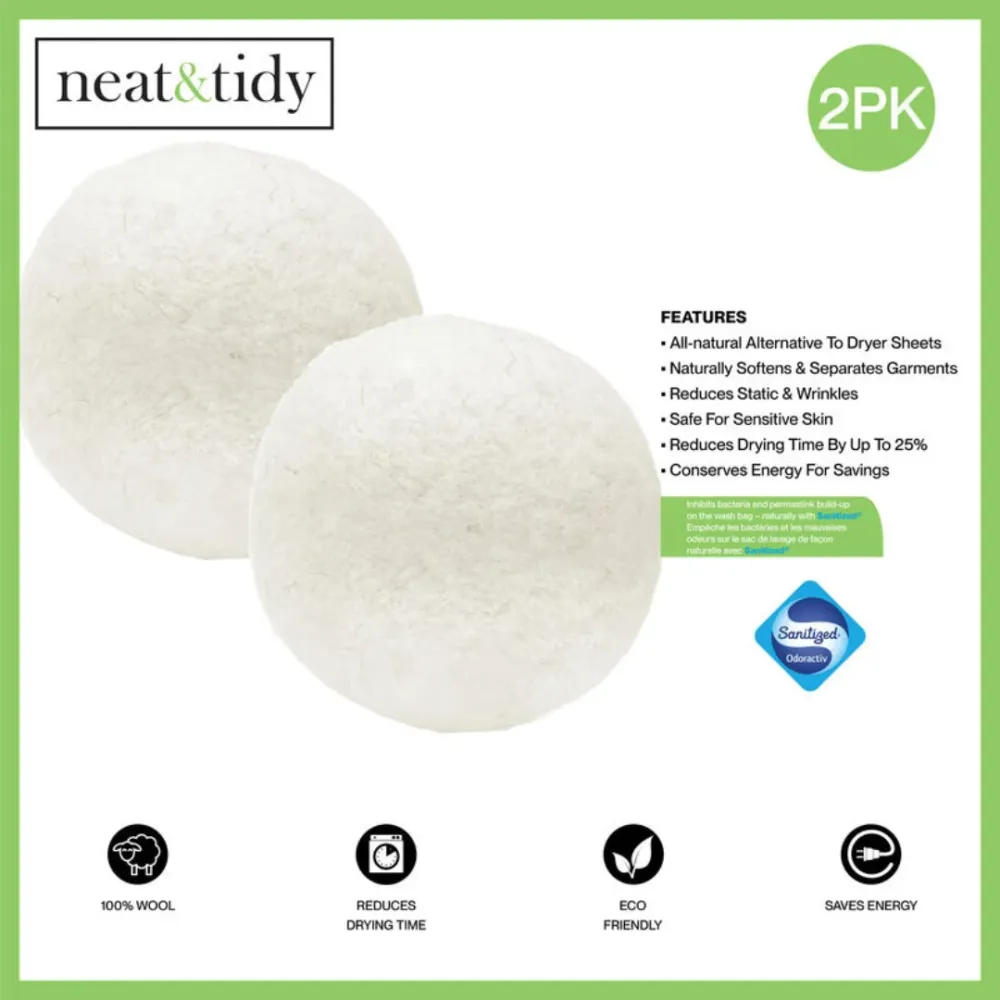 N&T 2pk Wool Dryer Balls White