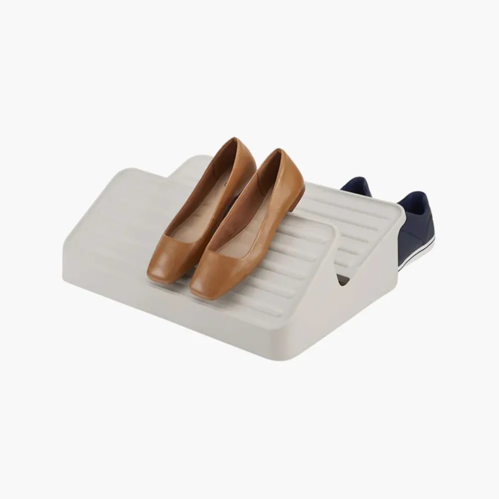 Shoe-™ Large Space-saving Ecru Shoe Rack