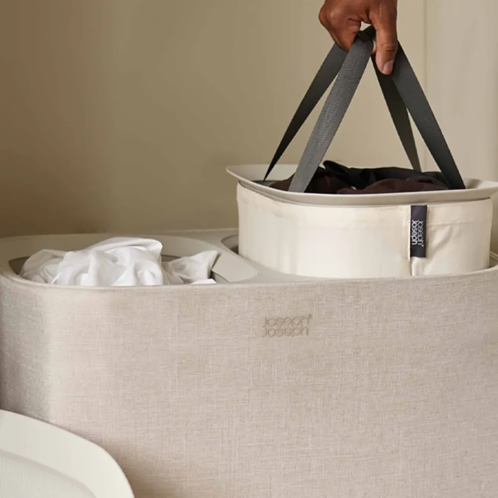 Tota 90L Ecru Laundry Separation Basket