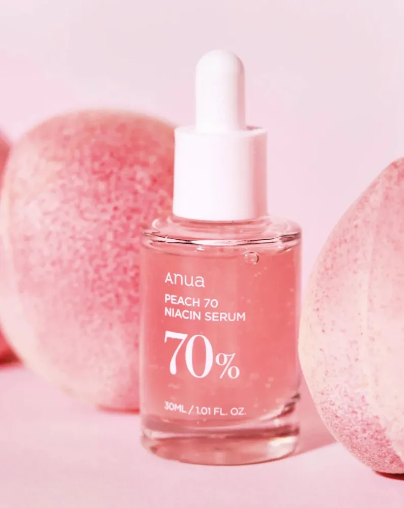 Serum za posvjetljivanje i zaglađivanje breskve i niacinamidom Breskva 70% Niacinamid Serum ANUA
