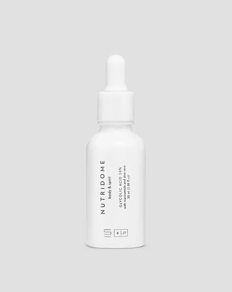 Glikolna kiselina 10% s niacinamidom i aloe verom, regenerativni serum za izravnavanje tonova Nutridome